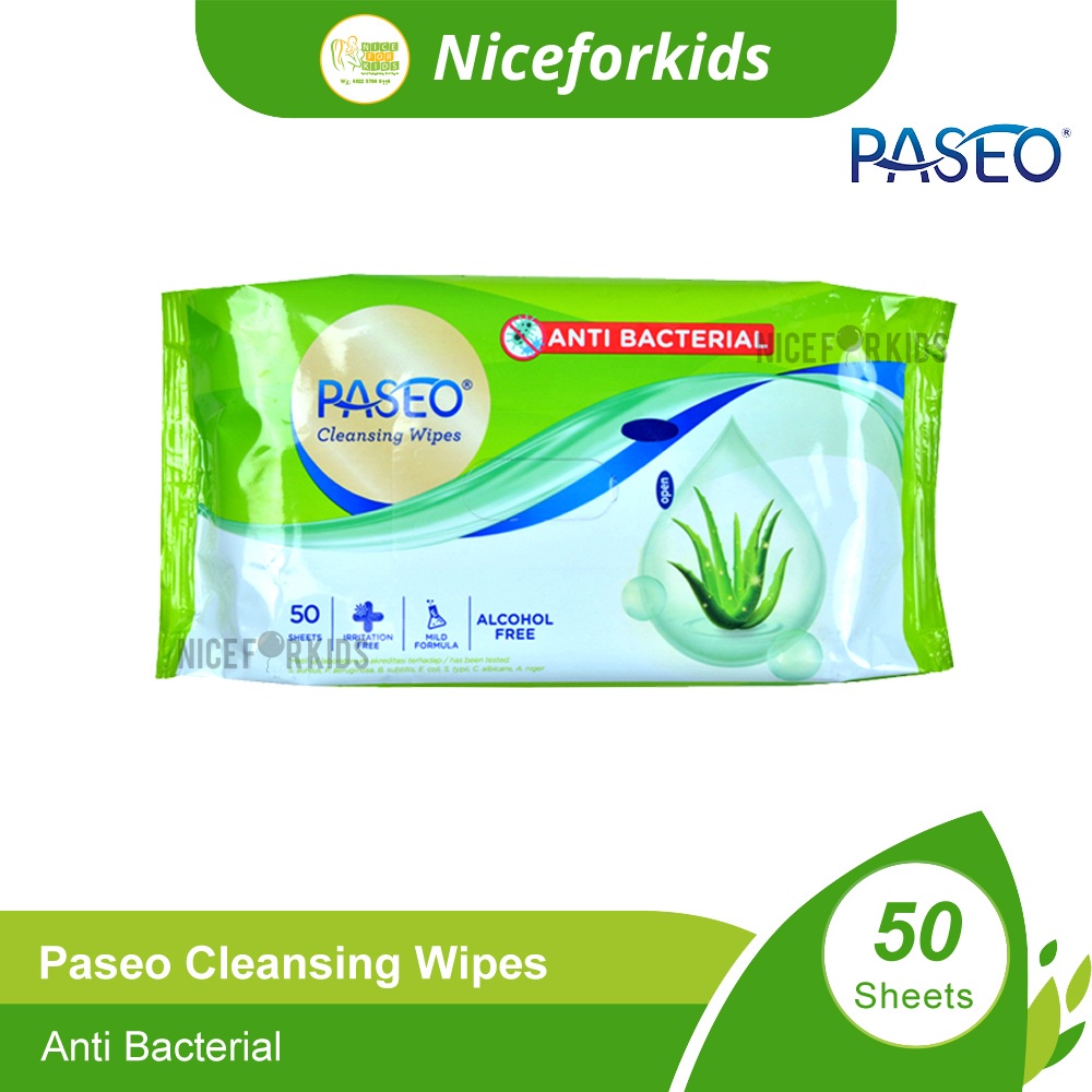 Paseo Anti Bacterial Wipes Tissue Basah Tisue Basah Antibacterial