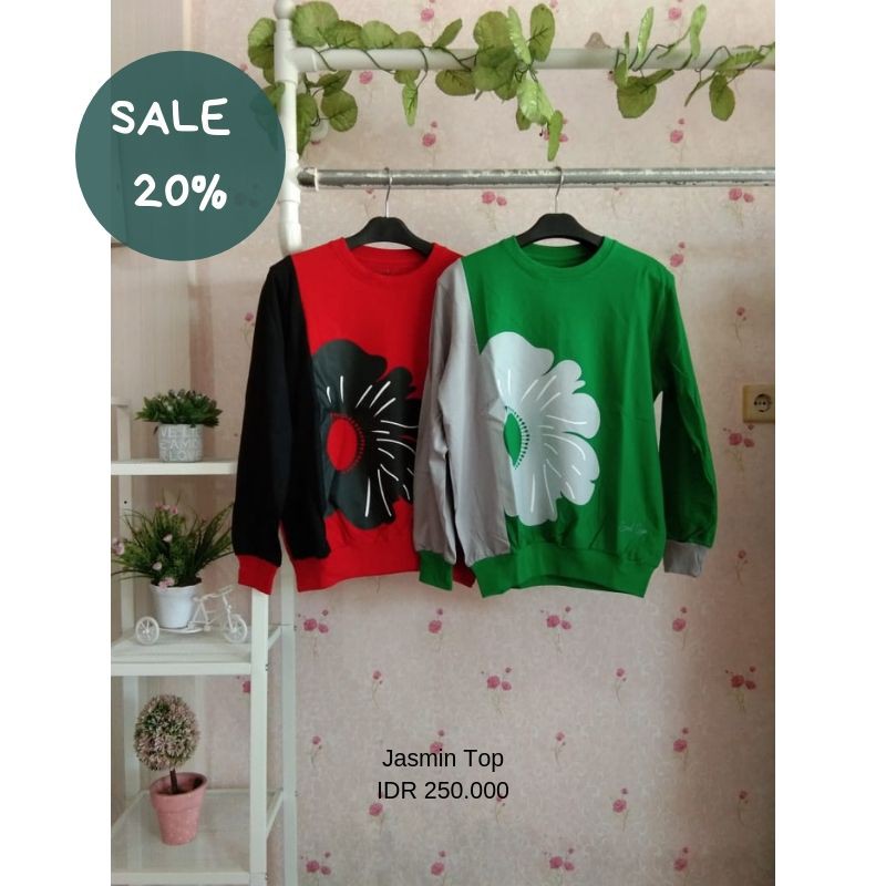 jasmin top kaos second sign ori