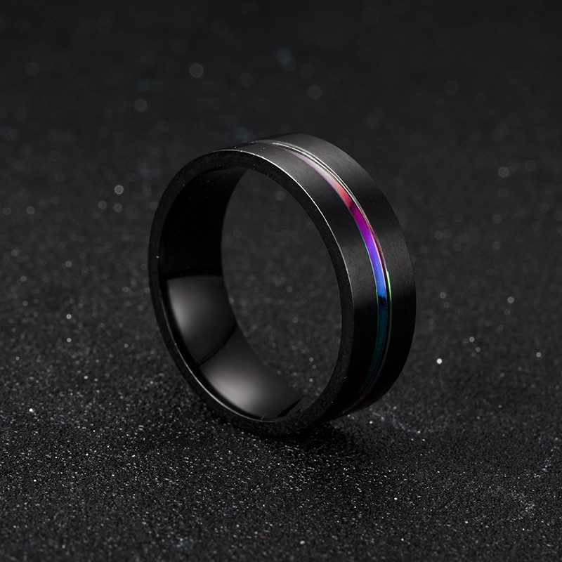 Somen 8 Mm Garis Biru Pria Tungsten Carbide Cincin Pria Pertunangan Pernikahan Cincin Fashion