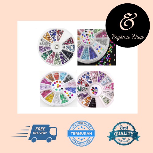 ERYSMA-SHOP | PERMATA GIGI - DIAMOND GIGI MOTIF BINTANG/BUNGA/LOVE/BULAT - ISI 5