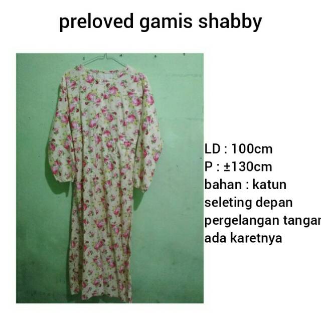 preloved gamis motif shabby