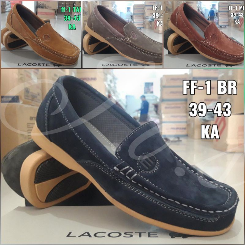 LACOSTE-- Sepatu Kerja Kulit Original Istimewa