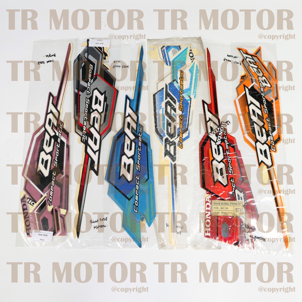 Stiker Motor Beat 2008 Karbu Sticker Striping Full Body Motor