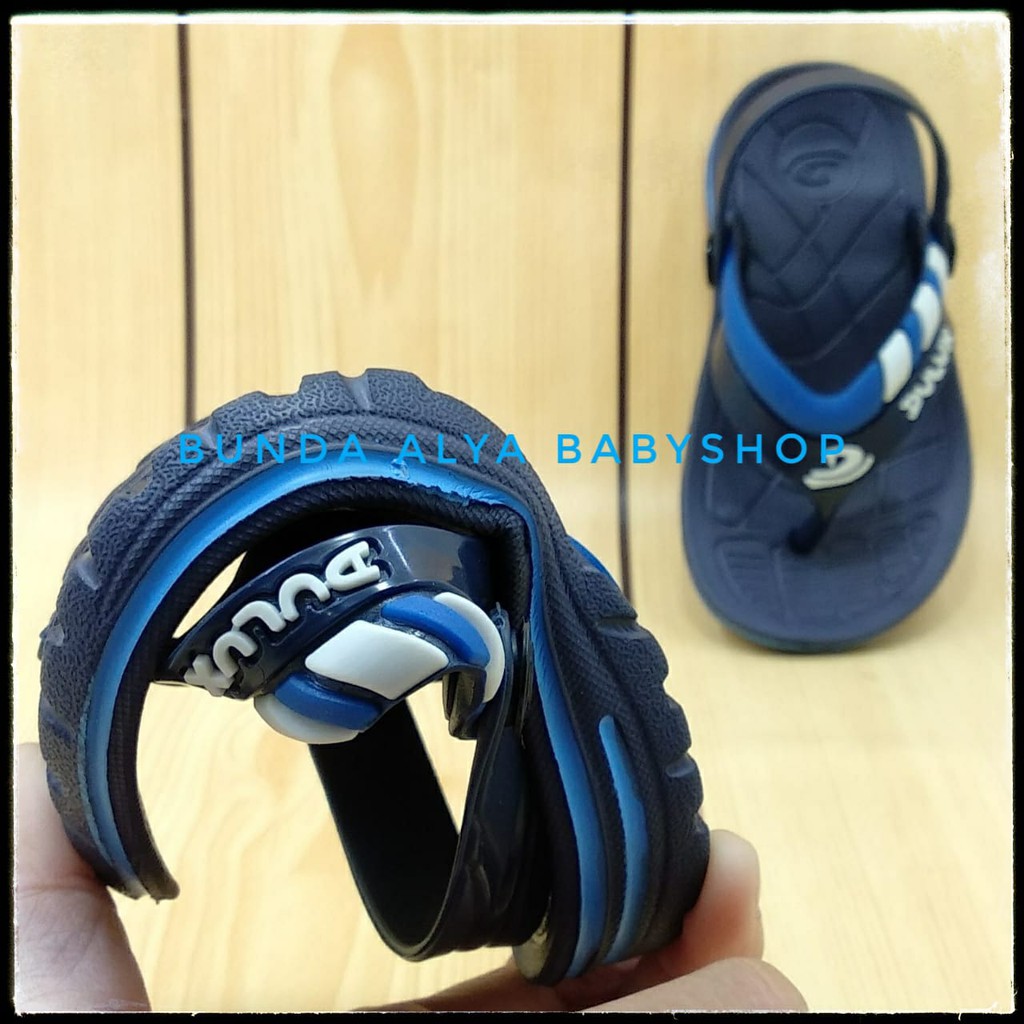 Sendal Jepit Anak Laki Usia 10 Bulan 1 Tahun Karet NAVY Elastis - Sandal Jepit Anak Cowok Keren Karet Anti Licin