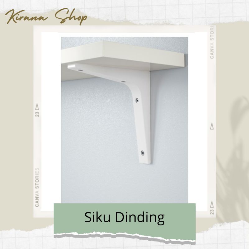 Braket Siku Dinding Papan Rak Kayu Gantung