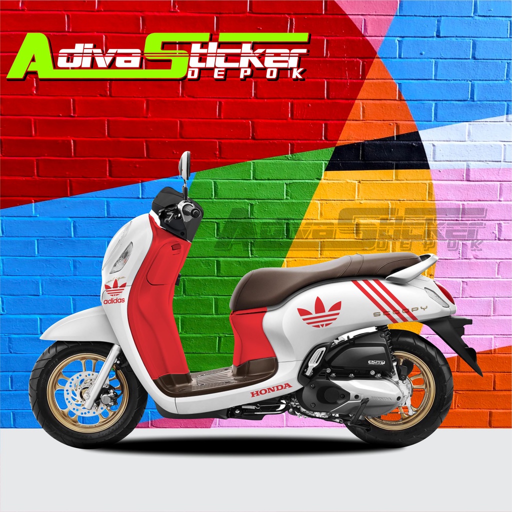 stiker adidas all scoopy striping scoopy