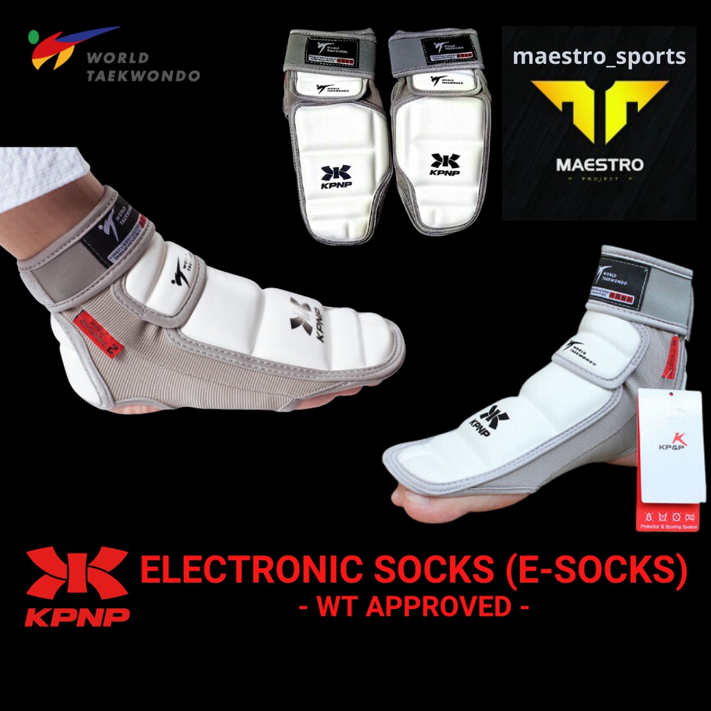KPNP Taekwondo ELECTRONIC Foot Protector / e-Socks - WT Approved