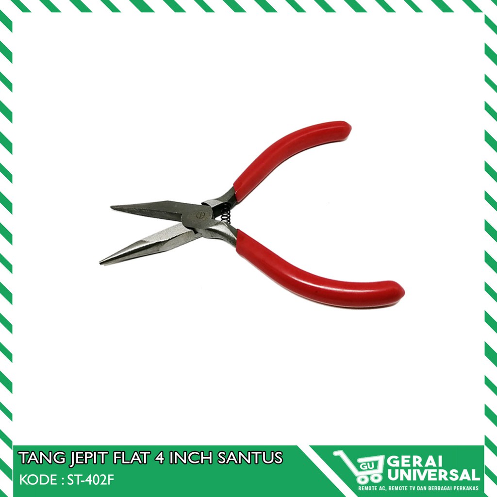 TANG JEPIT FLAT LANCIP 4 INCH SANTUS ST-402F