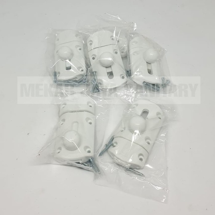 Grendel Pintu Plastik Muriko / Slot Pintu Kamar Mandi / WC / Toilet PVC Kunci