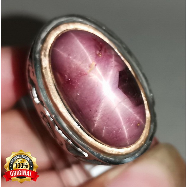 Batu PERMATA Asli RUBY STAR JUMBO BAGUS Natural