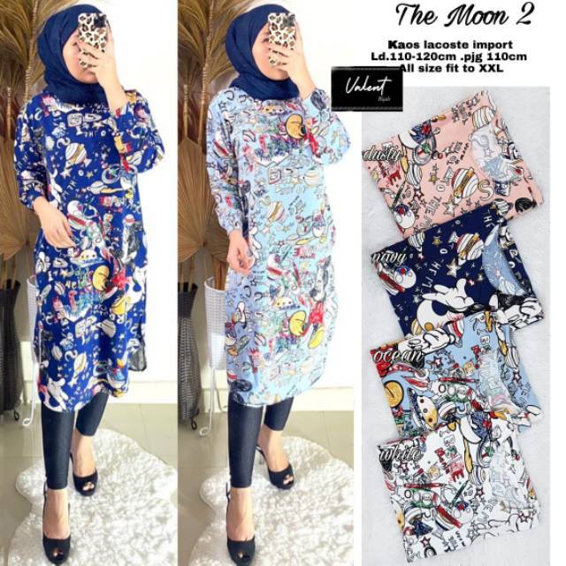 LULA SILANO tunik  silang bahan  ladura import  mix kaos  zara 