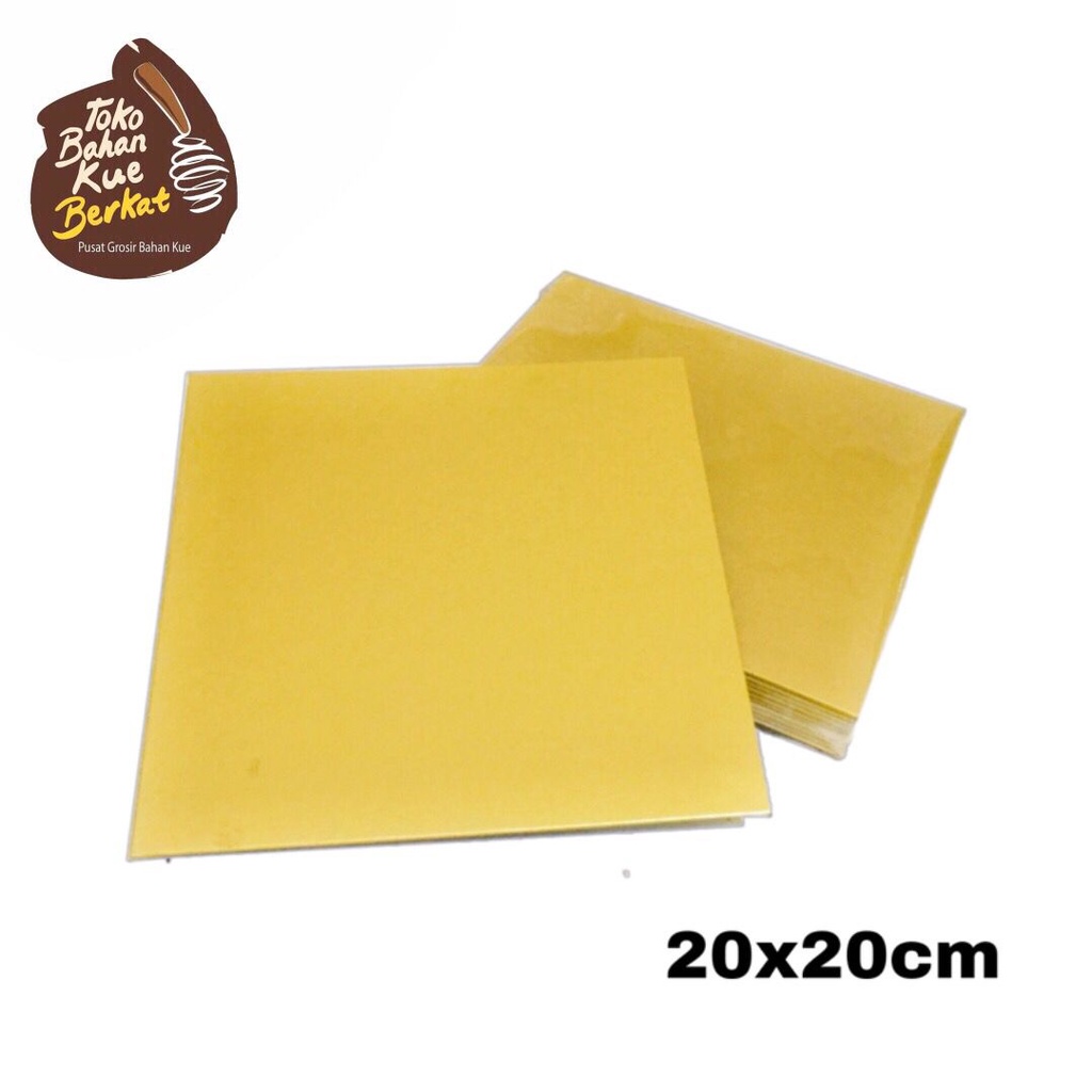 CAKE BOARD GOLD SQUARE / TATAKAN KUE KOTAK EMAS (10PC) - 32x32