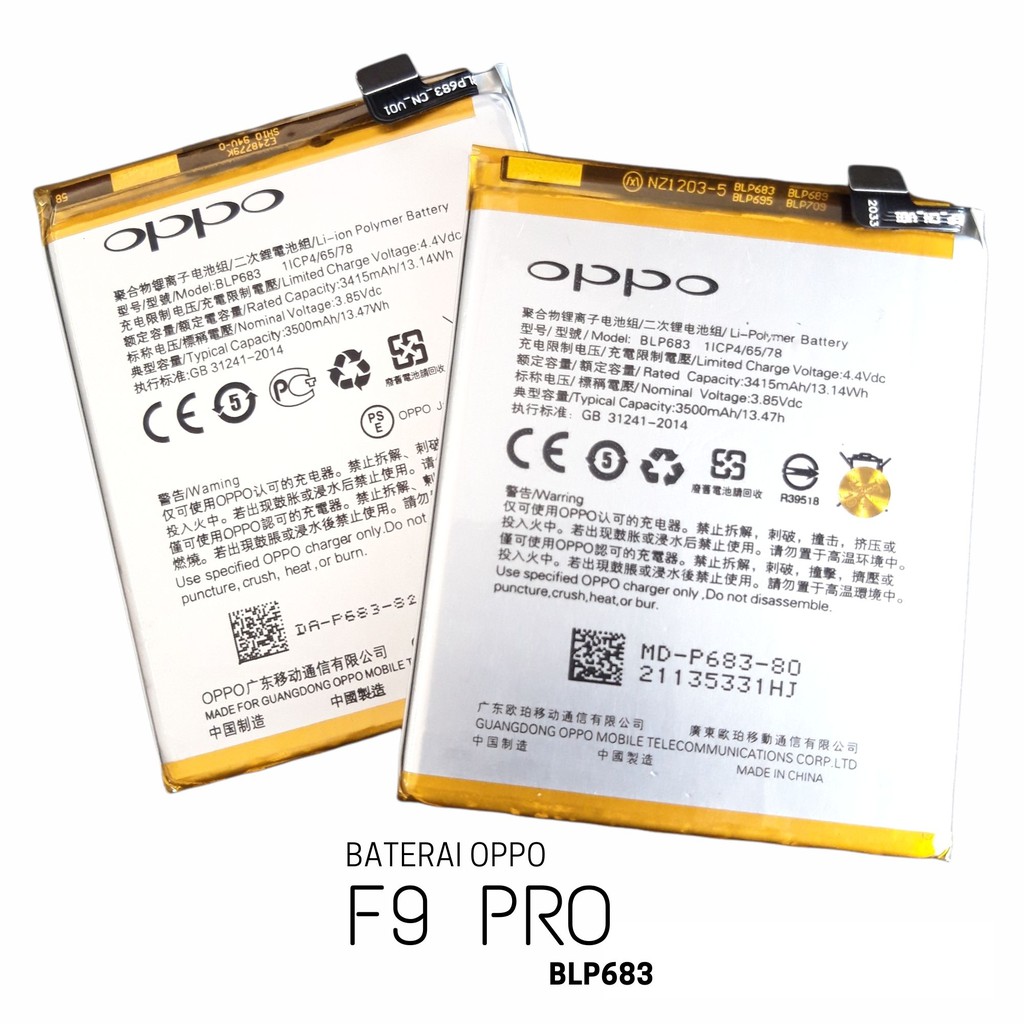 Battery Baterai Oppo F9 Pro BLP683 Kualitas Ori