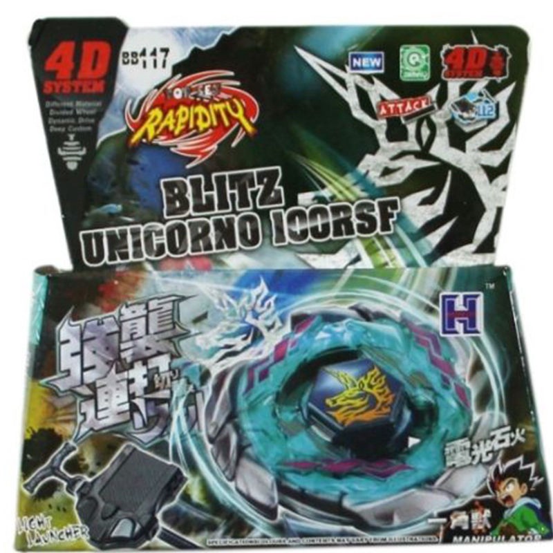 Beyblade Bb117 Blitz Unicorno / Striker 4d Bahan Metal Dengan Launcher