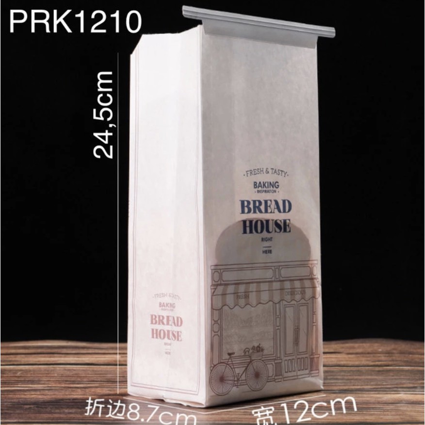 

PRK1210 Kemasan Plastik Roti Kertas Kantong Packaging BREAD HOUSE PRK PRK12