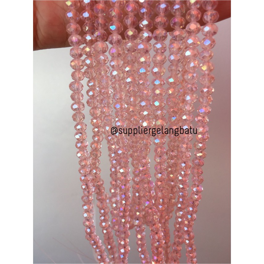 Crystal Ceko Doff 6mm PINK QUARTZ kristal kuarsa segi bahan craft accesories set perhiasan craft