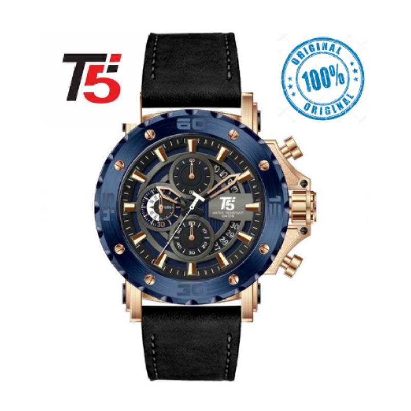 JAM TANGAN PRIA T5 H3641 Original garansi T5 H 3641 analog crnograph