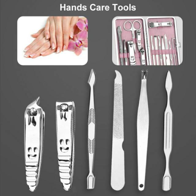 Gunting kuku manicure pedicure lengkap 15 set / 15 pcs