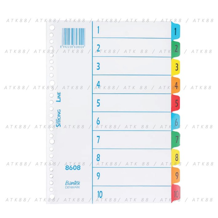 

Order Langsung Bantex Index (1-10) 26 Holes For Multiring Binder B5 #8608 Murah