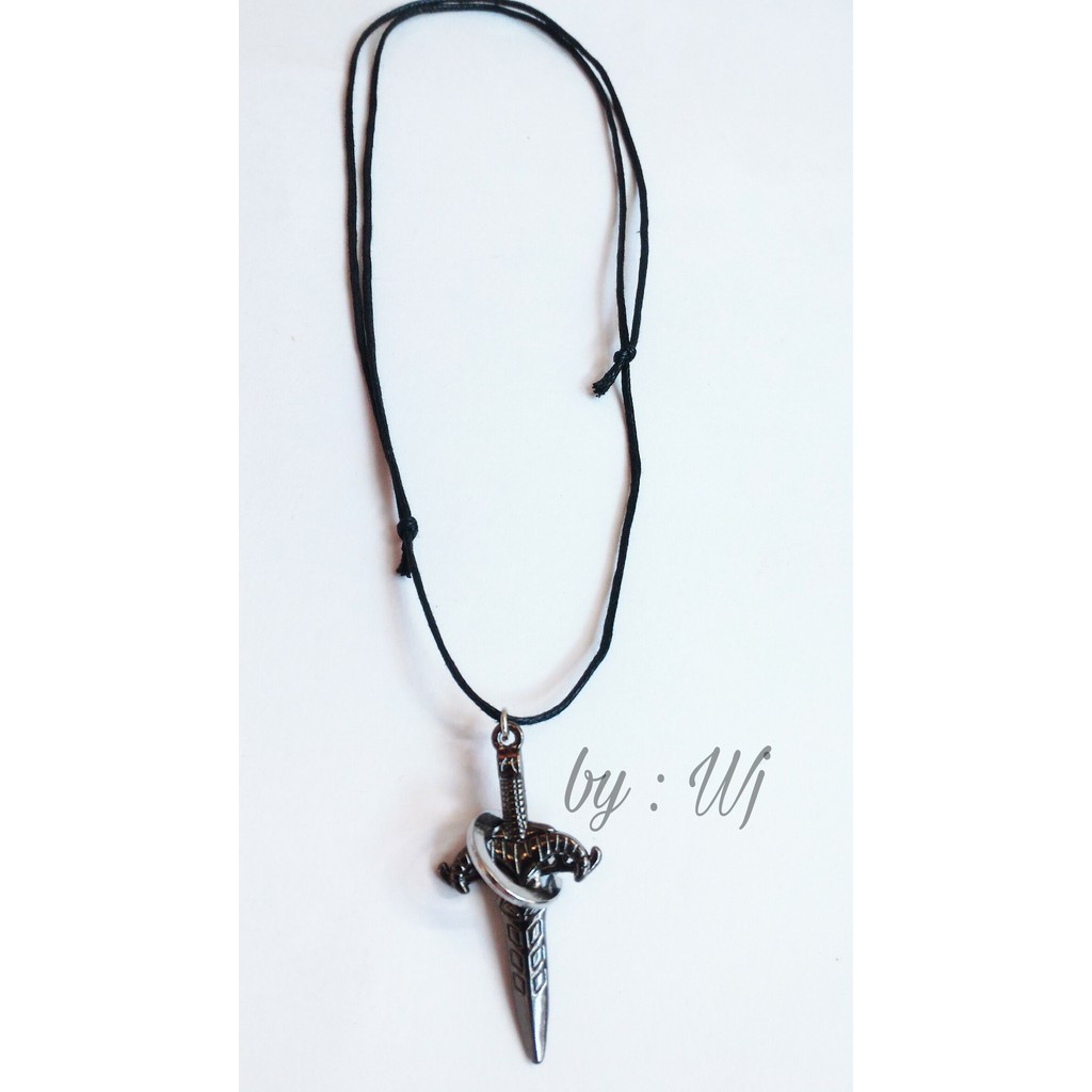 choker tanpa pengait/ kalung anime sword pedang handmade import keren