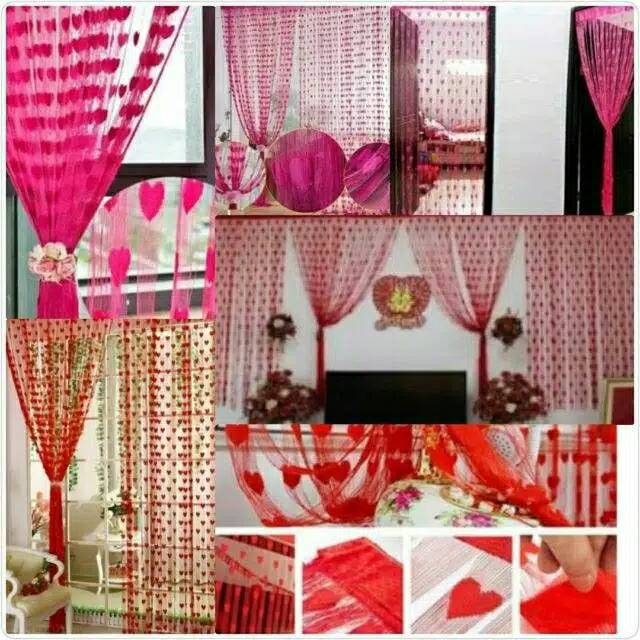 Ready Bandung Tirai Benang , Tirai Love Benang , Tirai Jendela Benang
