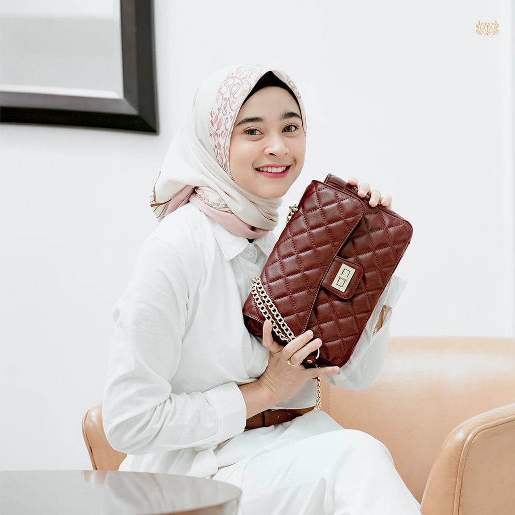 BISA COD Selempang Kulit Wanita Alona Shoulder Lumee bag Branded Original Kulit Sapi Asli Premium