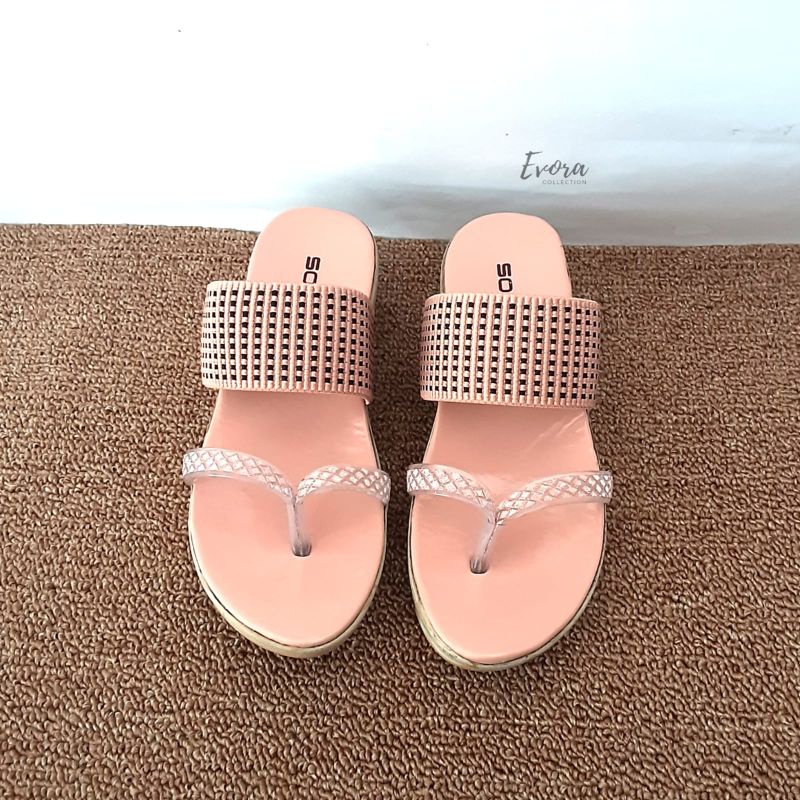 sandal wedges anak perempuan | sandal anak perempuan japit wedges