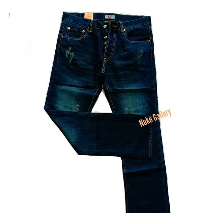 Celana Jeans Sisa Eksport Levis 501 - Biru- 28