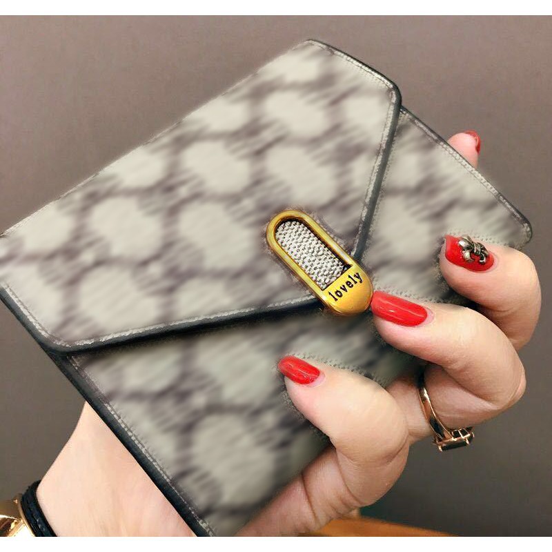 ☀ INDOLAND ☀ DVWD001 Dompet Lipat Mini Wanita Kulit Sintetis Import Cod