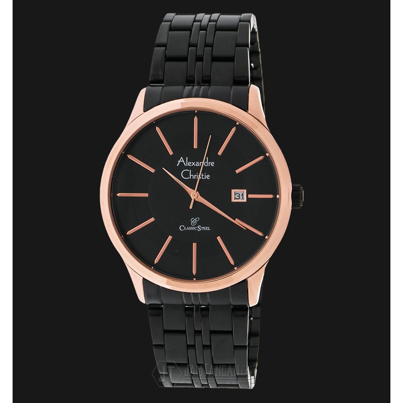 Alexandre Christie AC 8348 MD BBRBA Black Dial Stainless Steel