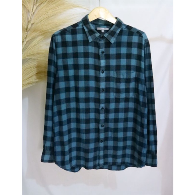 Kemeja Flanel Uniqlo Second Branded Original Murah