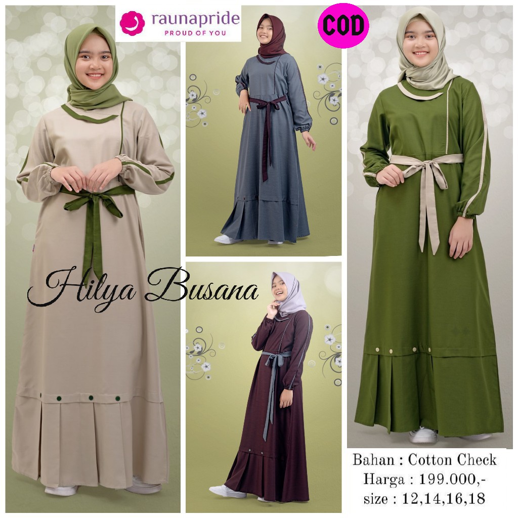 Busana Muslim Anak Remaja Putri / Baju Wanita Gamis Remaja Simple Murah