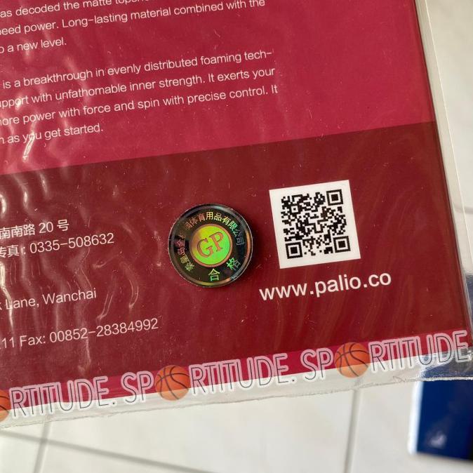 Diskon Karet Bat Pingpong Karet Bet Tenis Meja Palio Ak47 - Red - Hitam