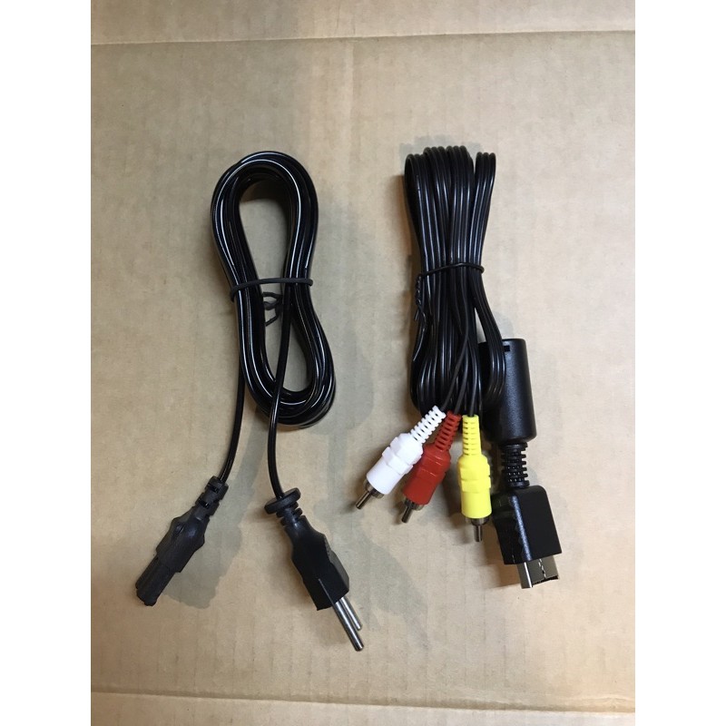 kabel av ps2 / kabel rca + kabel listrik ps1 ps2 ps3, paket 1 set