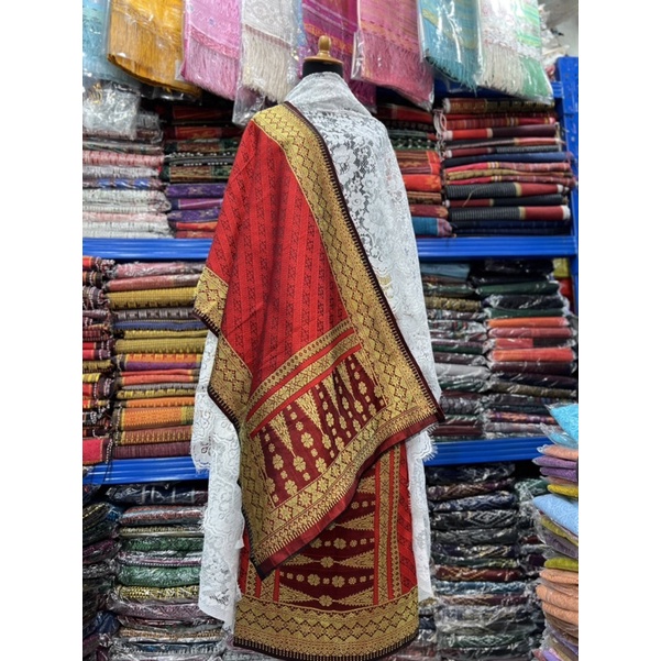 Songket Palembang Merah