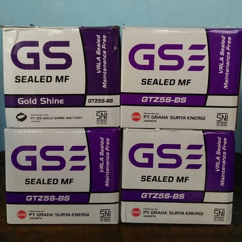 Aki kering GS gtz5s 12v 3,5Ah Honda beat