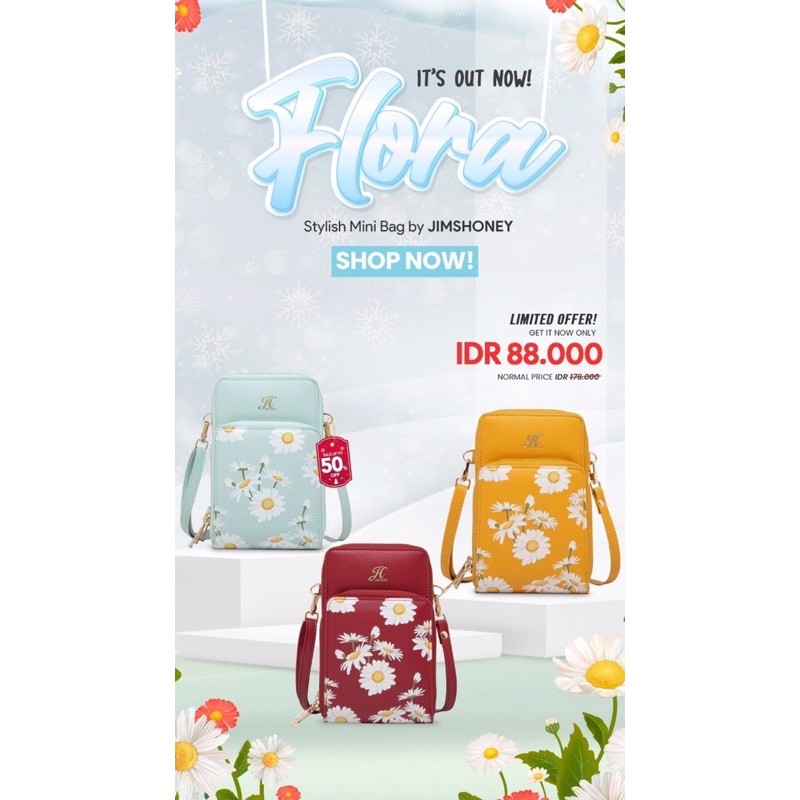 Jims honey flora bag tas flora jims honey tas kecil selempang