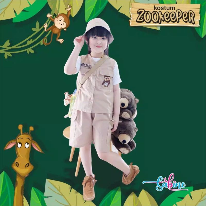 READY JKT BAJU Costum ADVENTURE TAMAN SAFARI PUNCAK ZOO PROFESI ULAN TAHUN COWOK CEWEK DUFAN JUNGLE