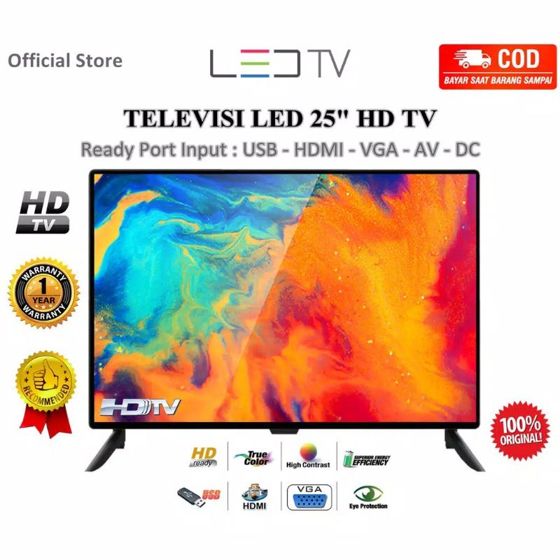 TV DIGITAL LED 25 INCH BISA USB-HDMI-VGA-ANTENA-TELEVISI