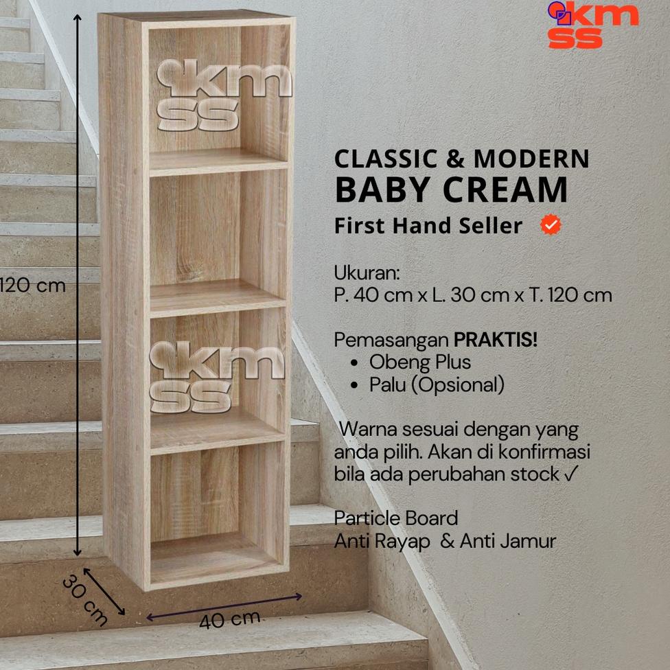 [X-EHE ♥] 5 WARNA UNIK Rak 4 Susun Cubic Lemari Serbaguna / White Silver Rak Buku Original / Rak Baj