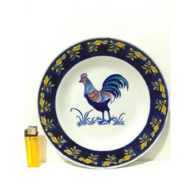 pajangan dinding piring keramik ayam jago 2737