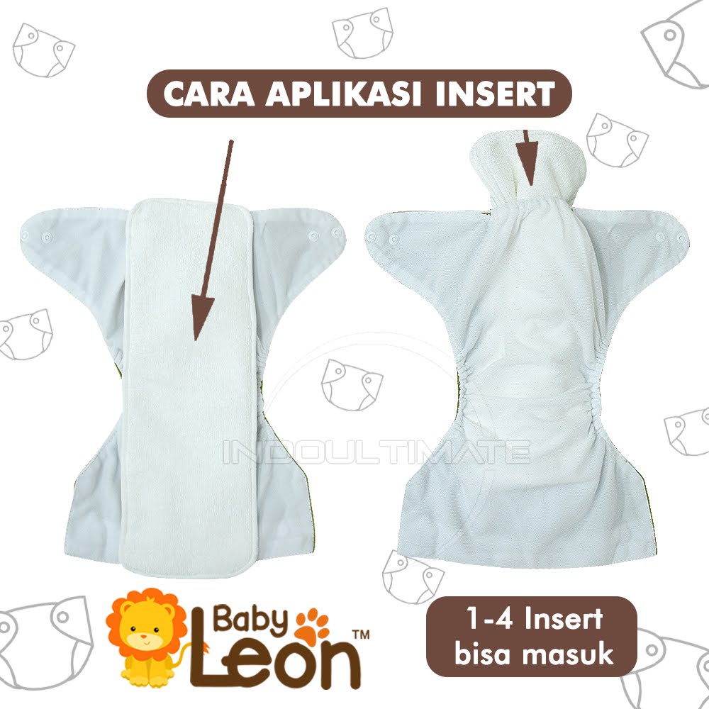 BABY LEON PREMIUM Popok Bayi Motif + FREE INSERT Cloth Diaper Clodi Kain Cuci Ulang BY-830 BY-831 BY-72 BY-728