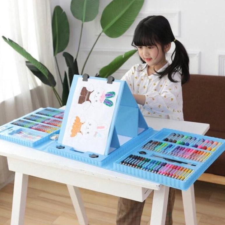 

[PROMO GGD87] Colouring Set Anak 208 pcs Crayon Art Set Alat Lukis Best Terlaris
