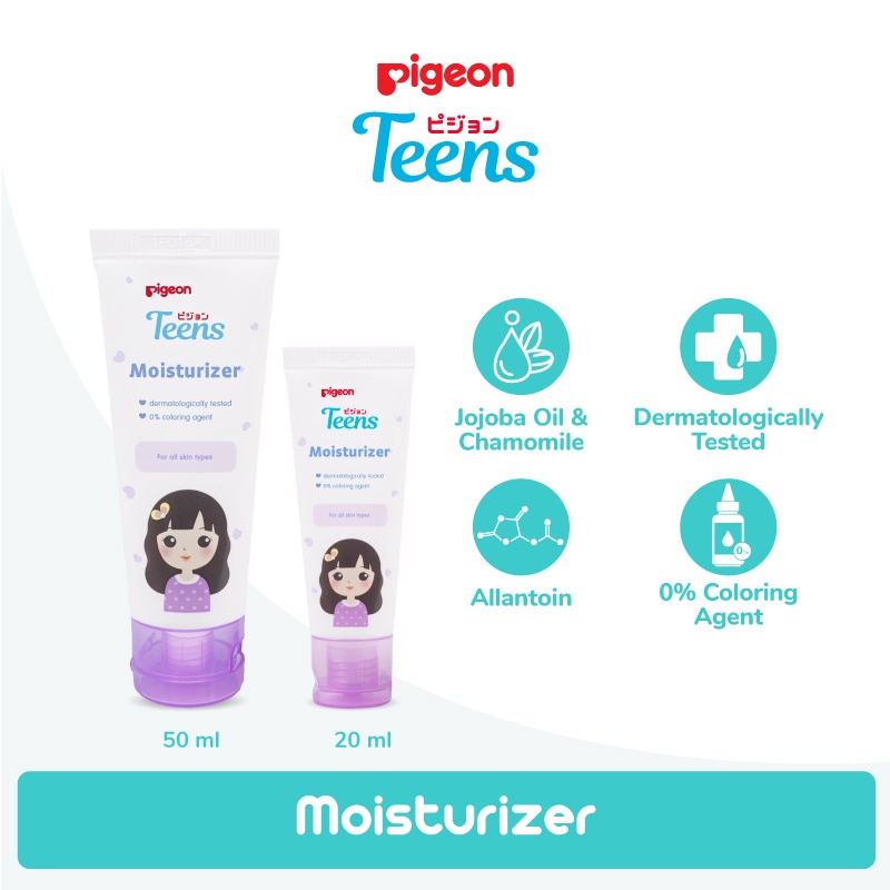 PIGEON Teens Moisturizer For All Skin Types | PIGEON Teens Facial Foam | Sabun Muka | Pembersih Wajah