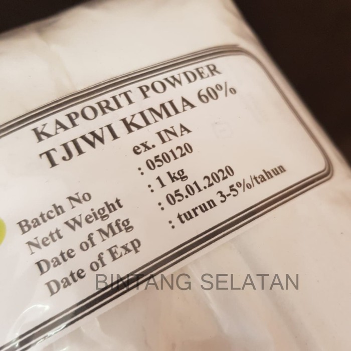 KAPORIT POWDER SERBUK PEMBERSIH KOLAM TJIWI KIMIA 60 500gram