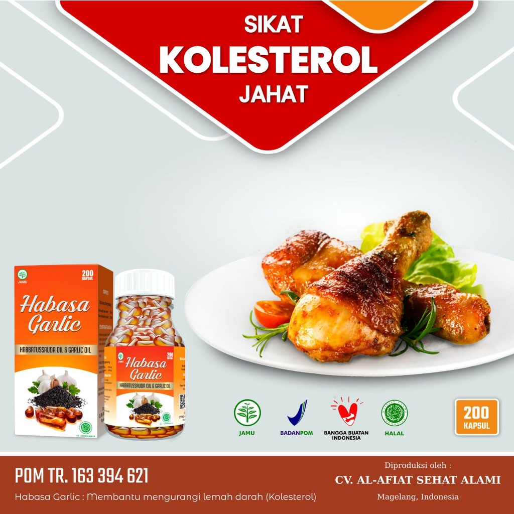 Habasa Garlic 200 kapsul | Minyak Habbatussauda Garlic Oil Habbasyi