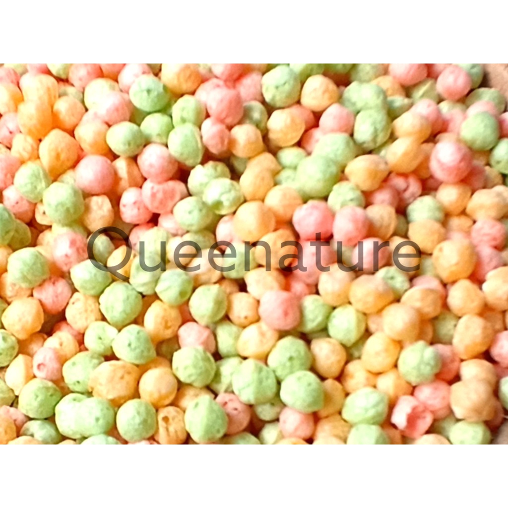 Rice Crispy Rainbow Round (Small/Medium) 250 gram Krispi Beras Warna Bulat (Kecil/Sedang) Premium