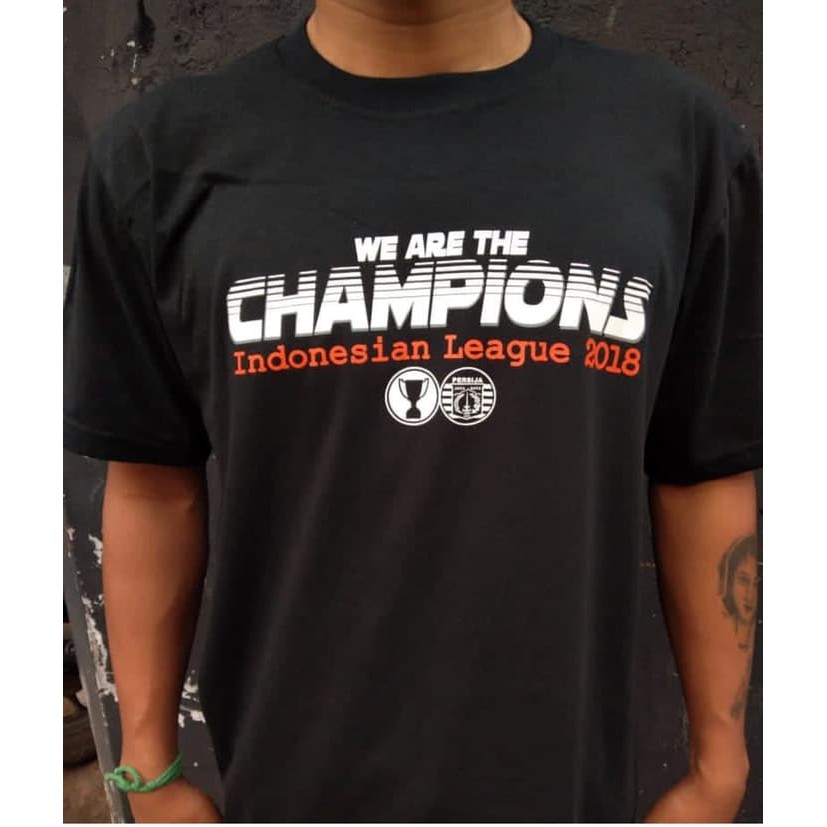 KAOS BAJU COMBED 30S PERSIJA WE ARE THE CHAMPIONS 2018 THE JAK JAKMANIA