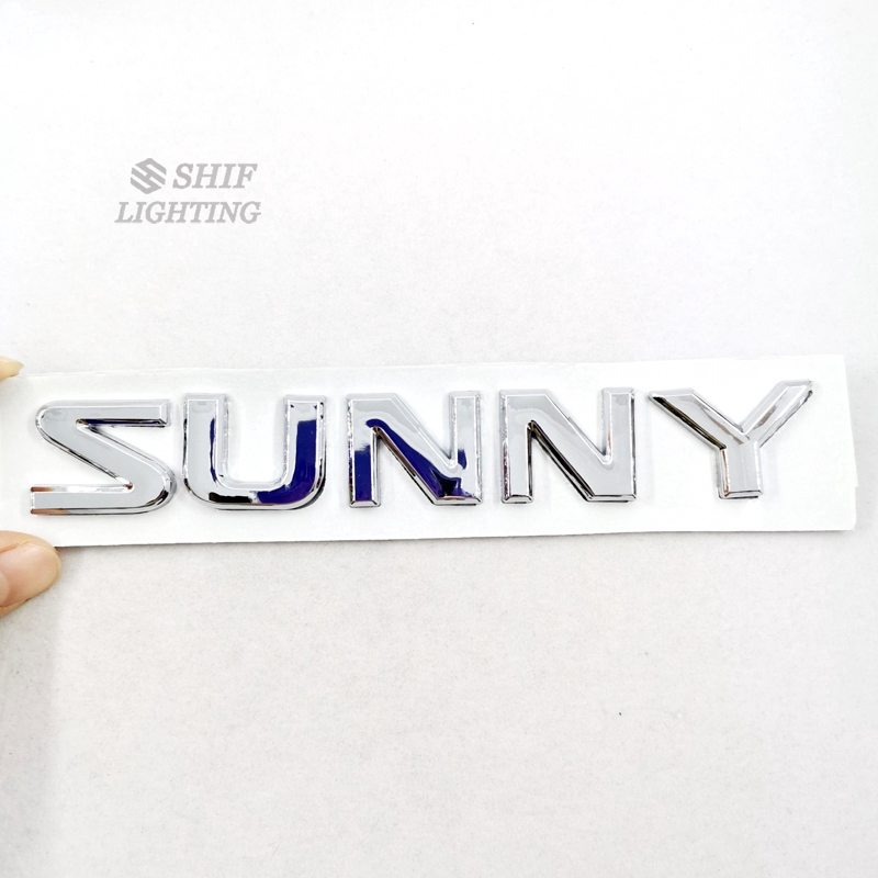 1pc Stiker Emblem Logo SUNNY Bahan ABS Krom Untuk Bagasi Belakang Mobil NISSAN