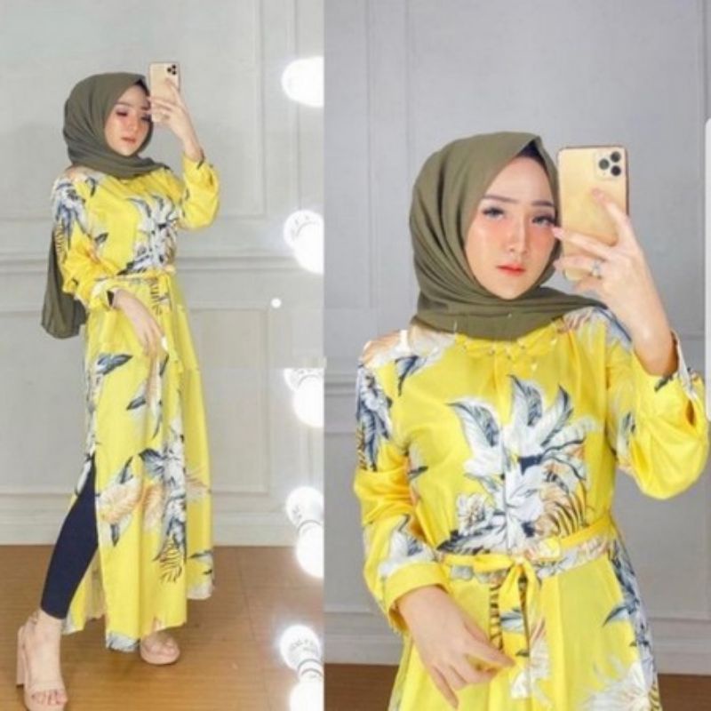 dress import korean / dress bunga flower floral garden maxi dres korea bangkok vintage impor premium